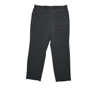 EDDIE BAUER Escapelite Slim Ankle Pants Womens Large Black Hiking Travel Outdoor